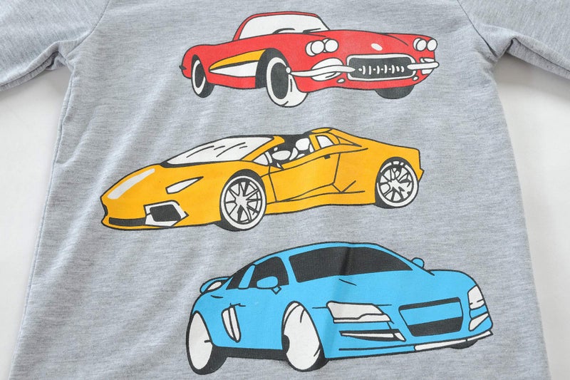 CM-Kid Pajamas for Boys Pjs Toddler Kids 100% Cotton Long Sleeve Sleepwear Set 2 Pieces Racing Car Nightwear Children Pj Clothes Sets Size 4T - Image 3